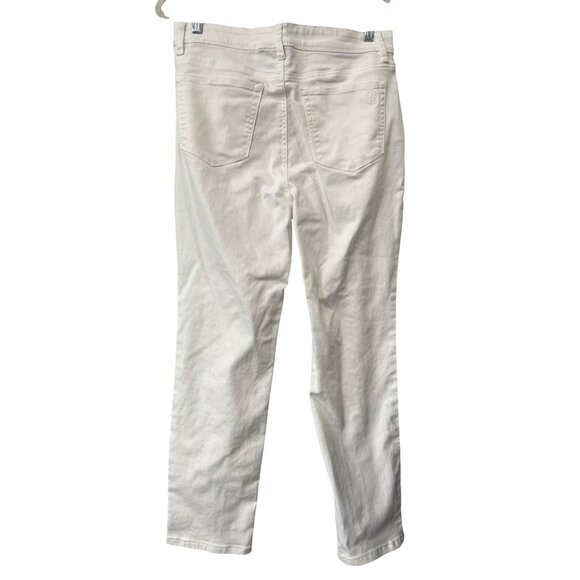 DG2 Diane Gilman Jeggings Size 14 Virtual Stretch Denim Pull On 5 Pocket White - Picture 3 of 7